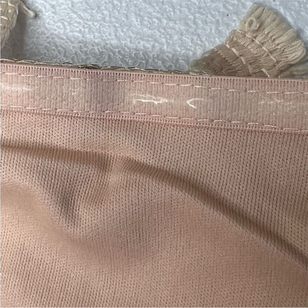 Lulu's Strapless Ruffle Textured Dress in Tan - Picture 9 of 16